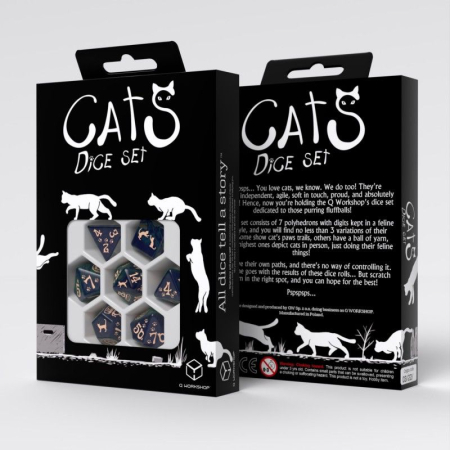 Q-Workshop Cats Dice Set - Mittens (7 dice) [1]