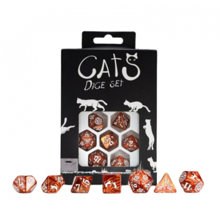 Q-Workshop Cats Dice Set - Muffin (7 dice) [1]