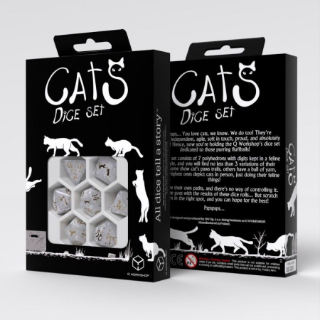 Q-Workshop Cats Dice Set - Puurl (7 dice) [1]