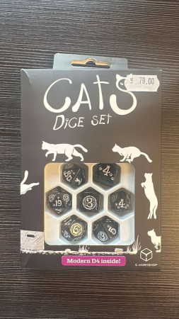 Q-Workshop - Cats Modern Dice Set - Waffle - (cutie usor deteriorata) [4]
