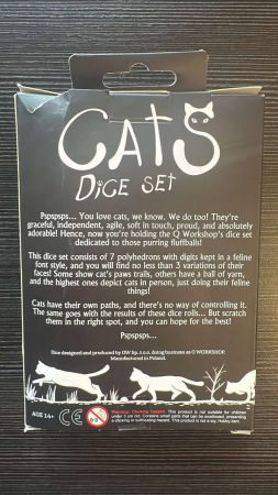Q-Workshop - Cats Modern Dice Set - Waffle - (cutie usor deteriorata) [3]