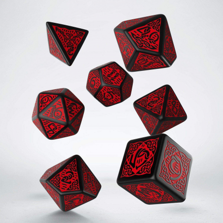 Zaruri - Celtic Black & Red Dice Set - Q-Workshop