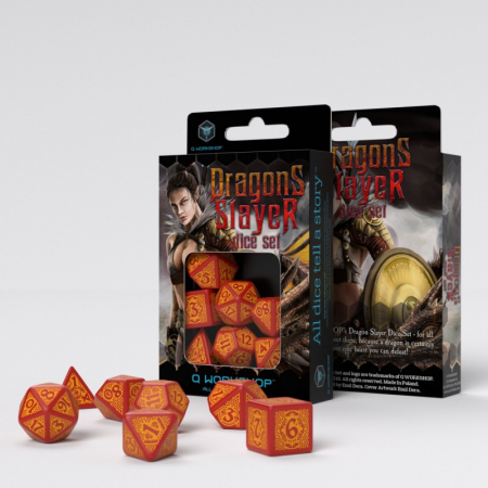 Zaruri - Dragon Slayer Red & orange Dice Set - Q-Workshop
