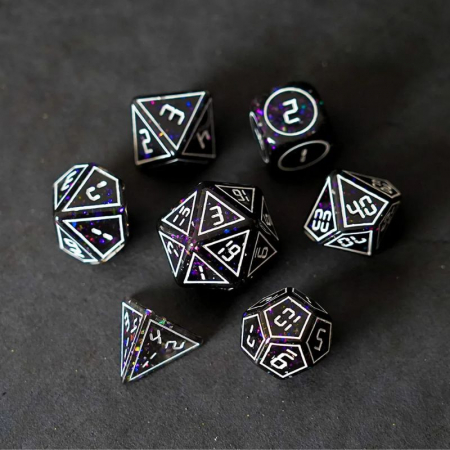 Resin Poly Dice Set: Framed Void 16mm (7 dice) [1]