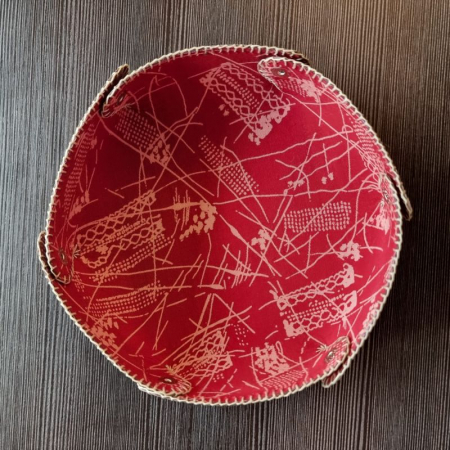 Round Dice Tray with Leather Backing [2]