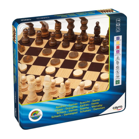 Board Games - Sah si Dame - cutie metalica