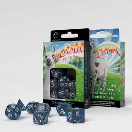 Q-Workshop - Shimmering Llama Dice Set (7 dice) [1]