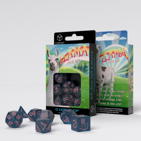 Q-Workshop - Sparkling Llama Dice Set (7 dice) [1]