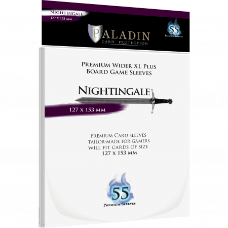 Sleeves - Paladin Nightingale XL Sleeves - Clear 127x153mm (55 buc)