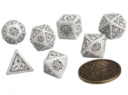Accesorii - The Witcher Dice Set Geralt - The White Wolf