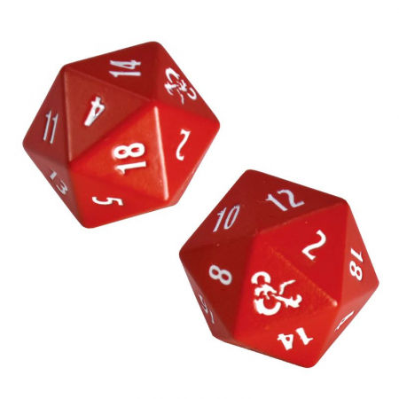 Ultra PRO Heavy Metal Red and White D20 Dice Set (2 dice) [1]