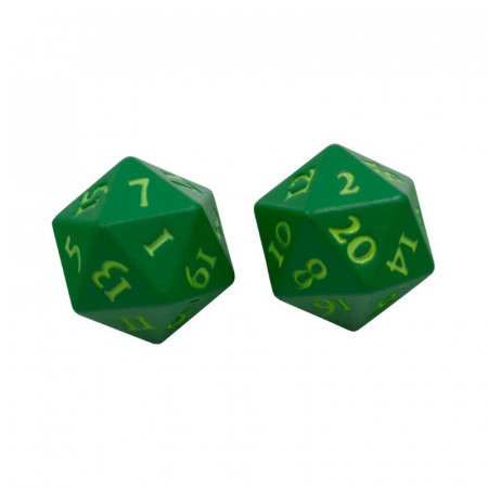 Zaruri - Ultra PRO Vivid Heavy Metal Green D20 Dice Set (2 dice)