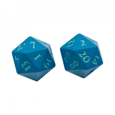 Zaruri - Ultra PRO Vivid Heavy Metal Teal D20 Dice Set (2 dice)
