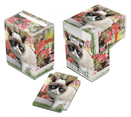 Accesorii - Ultra PRO Deck Box Grumpy Cat Flowers Full-View 80+