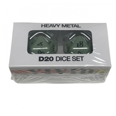 Ultra PRO Vivid Heavy Metal Cool Matcha D20 Dice Set (2 dice) [1]