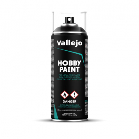 Spray - Vallejo - Spray: Black (012) (400ml)