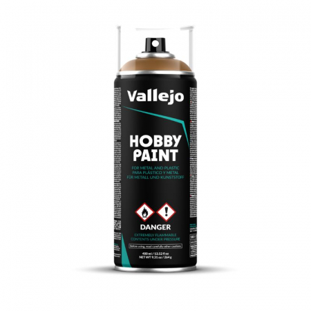 Spray - Vallejo - Spray: Leather Brown (014) (400ml)