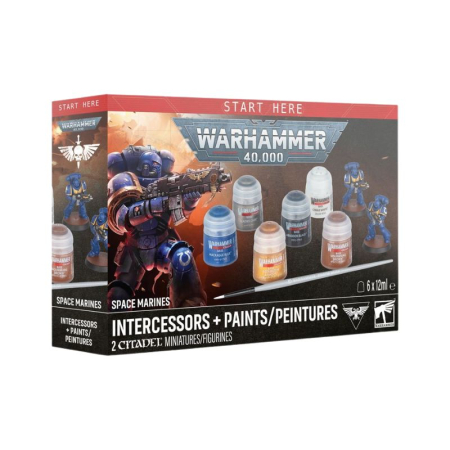 Noutăți - Warhammer 40K - Space Marines: Intercessors Paints Set (11th Edition) - EN