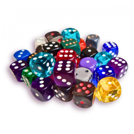 Zaruri - Zar D6: Regular (16mm) D6 Loose Dice with dots (1 buc)