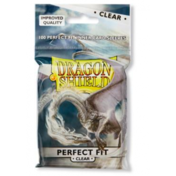Dragon Shield Standard Perfect Fit Sleeves - Clear 63x88mm (100 buc)