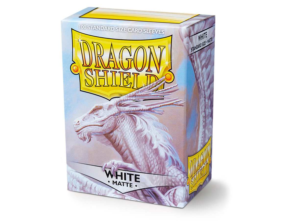 Dragon Shield Standard Sleeves - Matte White 63x88mm (100 buc)
