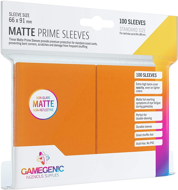 Gamegenic Standard Sleeves - Matte Prime Orange 64x89mm (100 buc)