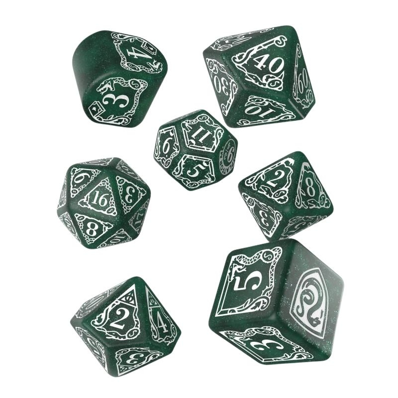 Harry Potter Modern Dice Set - Slytherin Green (7 dice)
