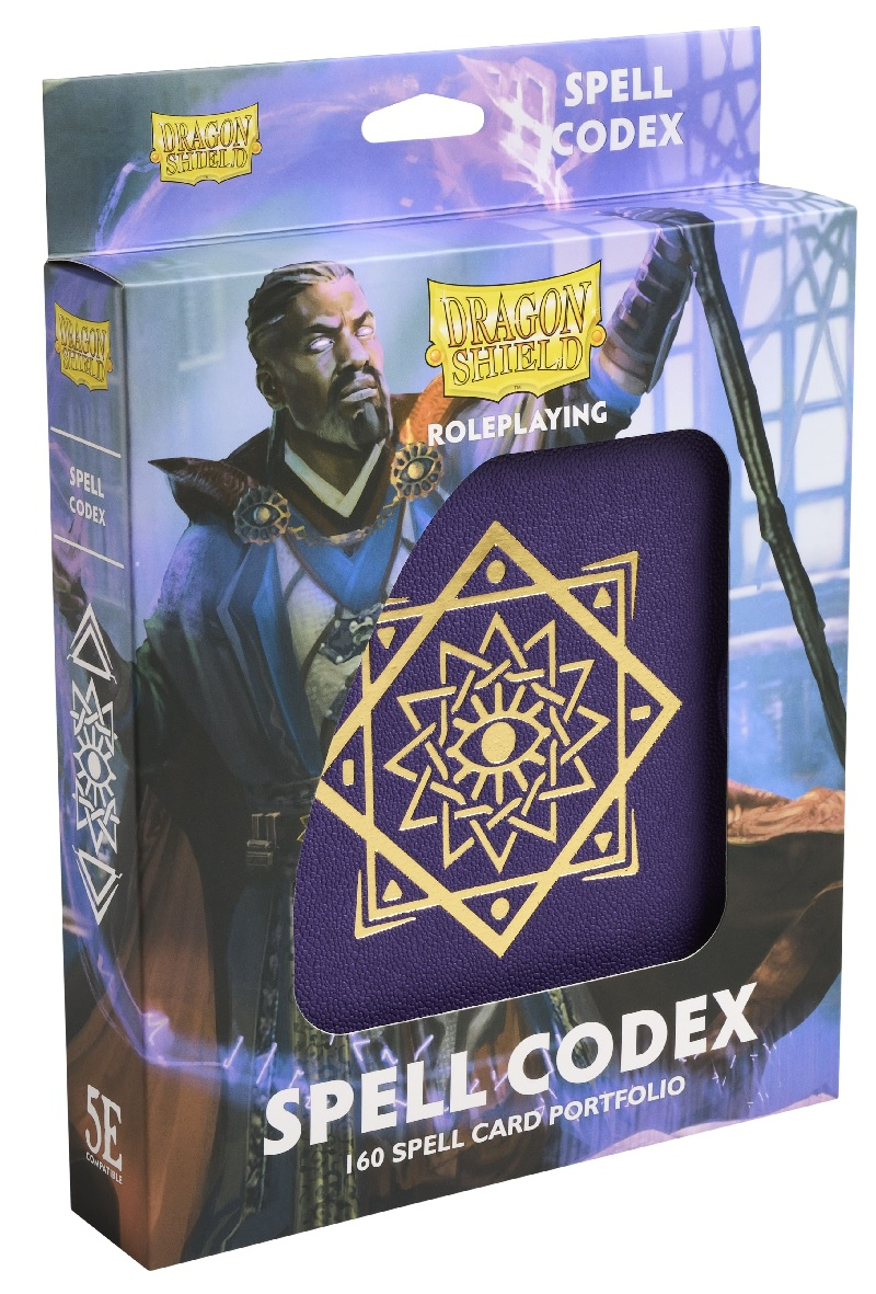 Dragon Shield Spell Codex Portfolio - Arcane Purple