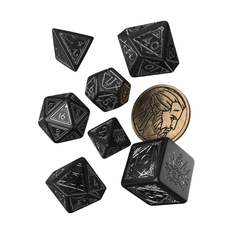 The Witcher Dice Set Geralt - Silver Sword (7 dice)