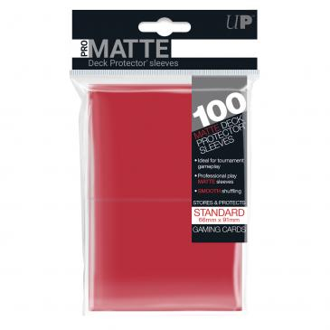 Ultra PRO Standard Sleeves - PRO-Matte Red 66x91mm (100 buc)