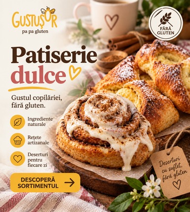 Patiserie dulce fără gluten – Gustușor