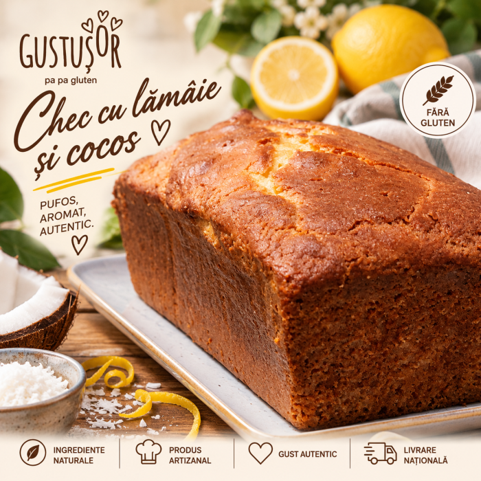 Chec cu lămâie și cocos fără gluten – Gustușor [2]