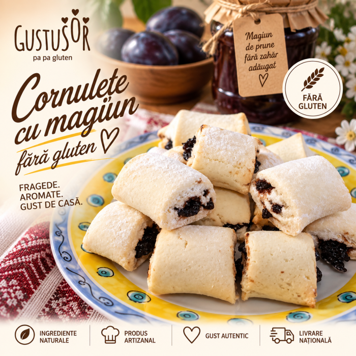 Cornulețe cu magiun fără gluten – Gustușor [2]