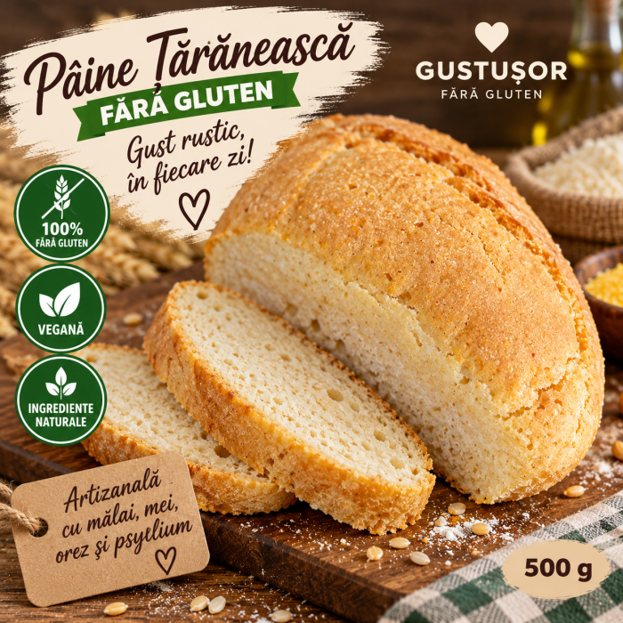 Pâine țărănească artizanală fără gluten – Gustușor [2]