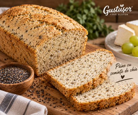 Pâine cu semințe de chia fără gluten Gustușor 500 g [1]