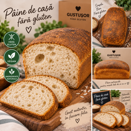 Pâine de casă fără gluten Gustușor [2]
