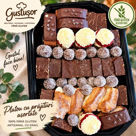 Platouri - Platou cu prăjituri asortate fără gluten – Gustușor