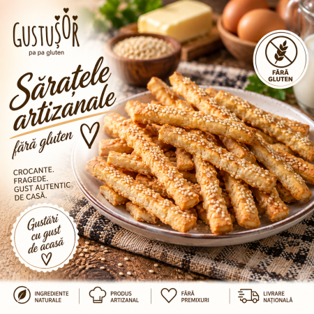 Patiserie sărată - Sărățele artizanale fără gluten – Gustușor
