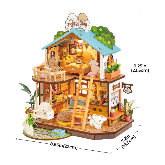 Puzzle 3D, Casuta DIY, Puppy’s Cozy Villa, 230 piese [12]
