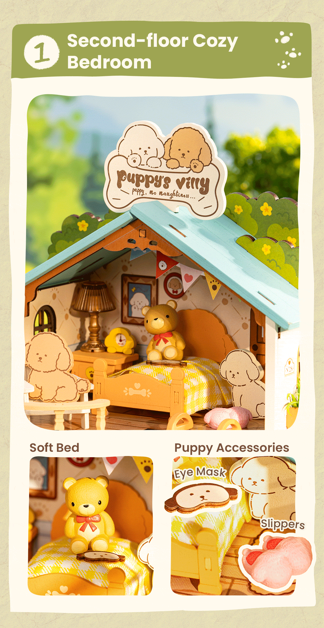 Puzzle 3D, Casuta DIY, Puppy’s Cozy Villa, 230 piese [4]