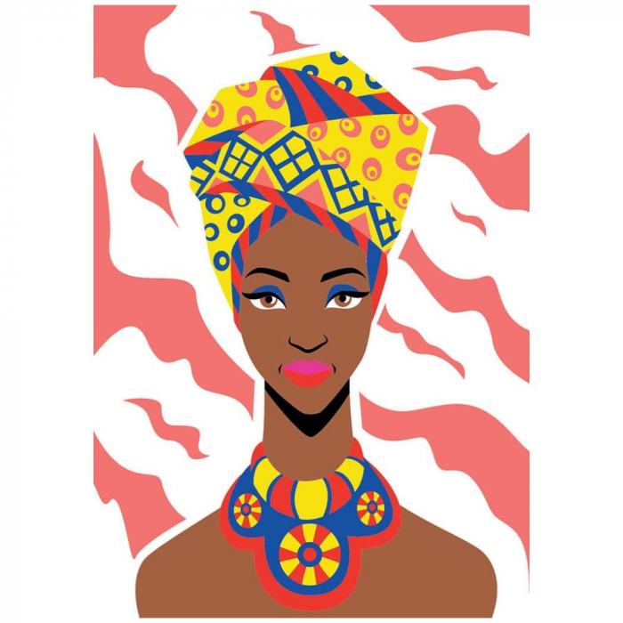 Pictura cu nisip colorat Copila Africana [3]
