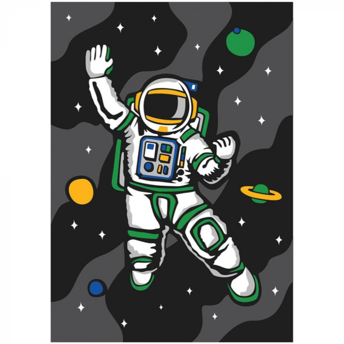 Pictura cu nisip colorat Cosmonaut [3]