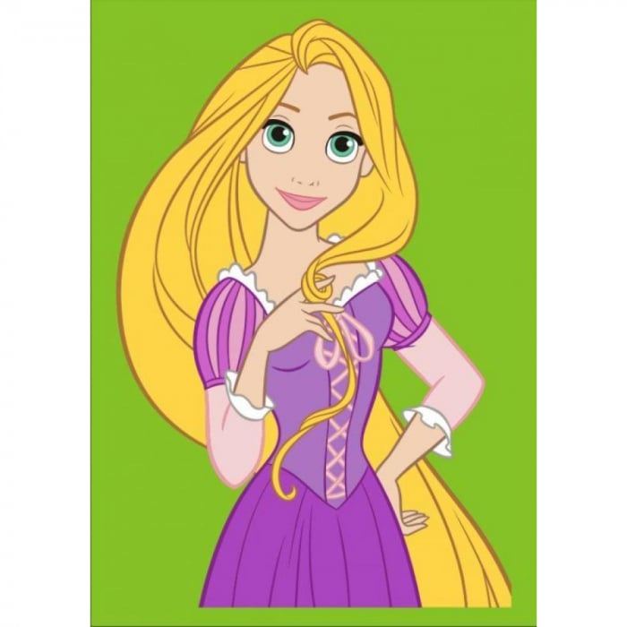 Rapunzel de colorat, Disney, Set creativ Pictura cu nisip colorat, 1 plansa 21 x 29,7 cm, 10 plicuri nisip multicolor, 1 betisor, 1 folie protectie, + 3 ani [1]