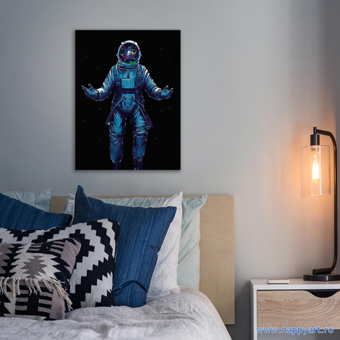 Kit goblen cu diamante, cu sasiu, In cosmos, 40X50 cm, diamante rotunde, 12 culori, nivel avansat, LG239 [2]