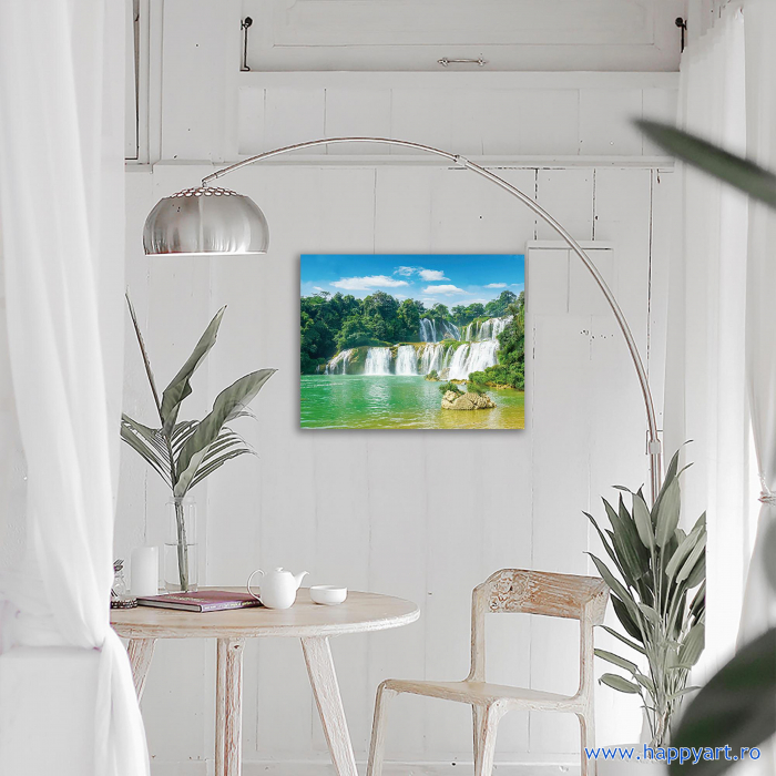 Kit goblen cu diamante, cu sasiu, Cascada maiestuoasa, 40X50 cm, diamante rotunde, 20 culori, nivel avansat, LG202 [4]