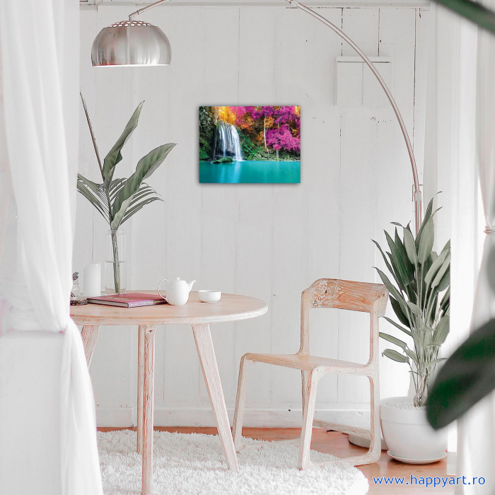 Kit goblen cu diamante, cu sasiu, Cascada minunata, 40X50 cm, diamante rotunde, 29 culori, nivel avansat, LG207 [5]