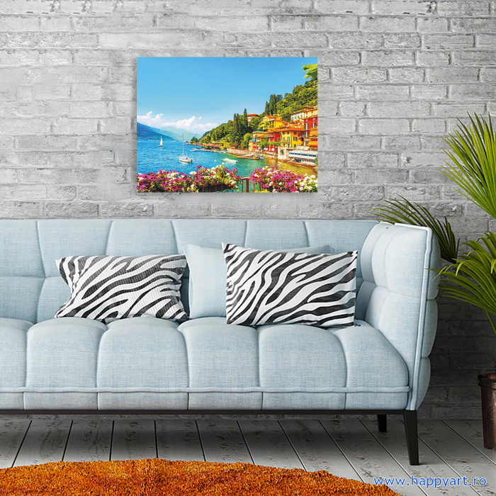 Kit goblen cu diamante, cu sasiu, Laguna romantica, 50X65 cm, diamante rotunde, 36 culori, nivel avansat, LMC025 [4]