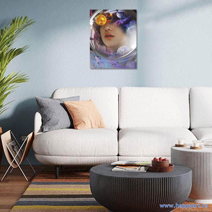Kit goblen cu diamante, cu sasiu, Dream of universe, 40X50 cm, diamante rotunde, 35 culori, nivel avansat, LG296 [2]