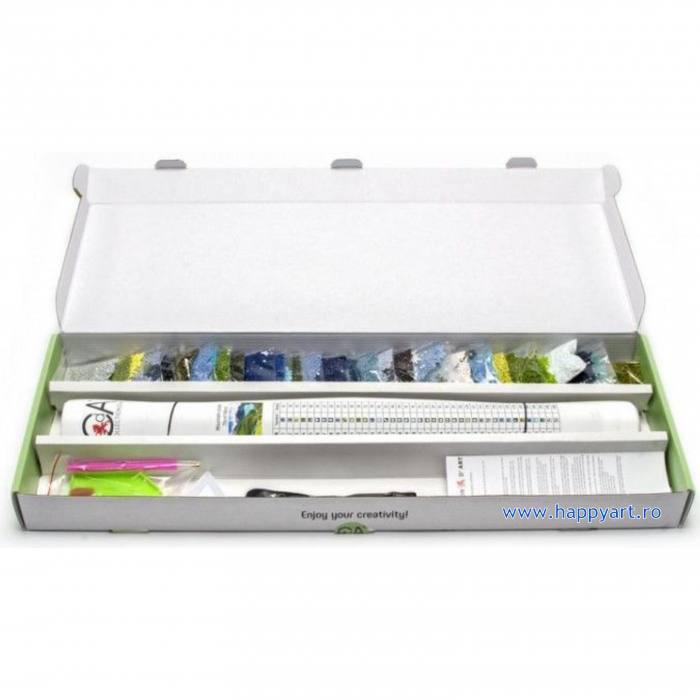 Kit goblen cu diamante, fara sasiu, Buchet de liliac, 48X38 cm, diamante patrate, 40 culori, nivel avansat, DE5855 [9]