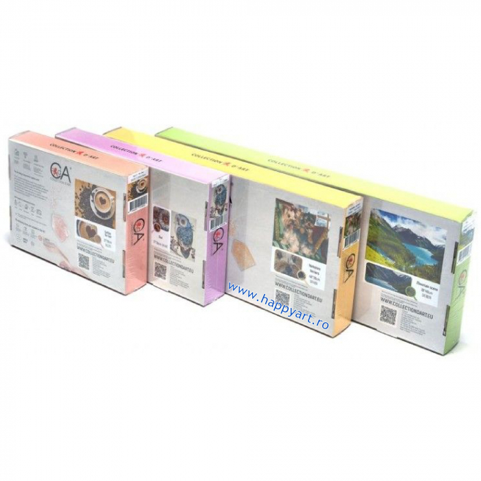Kit goblen cu diamante, fara sasiu, Pantera & Ghepardul, 38X38 cm, diamante patrate, 41 culori, nivel avansat, DE7004 [6]